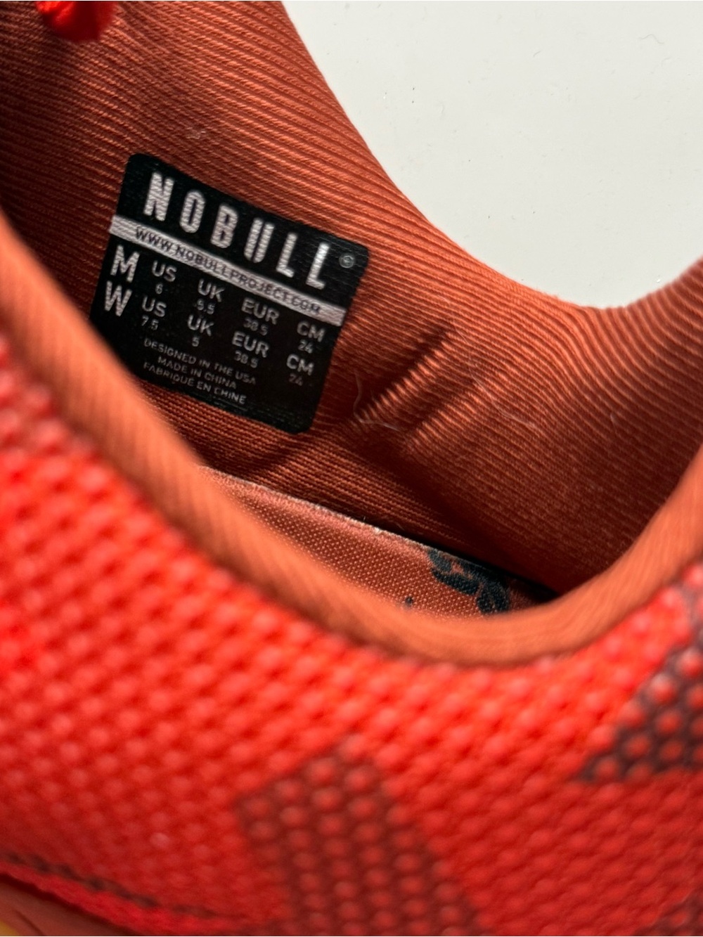NOBULL Project Fire Camo Trainer Red CrossFit Shoes Lifting Gym Sneakers 7.5 - Picture 7 of 7